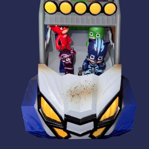 PJ Masks Off Roader Rescue Vehicle Catboy, Owlett, Gekko Figures Dinosaur Cars # - Picture 4 of 6